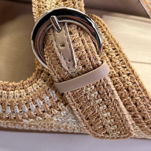 Dolce Vita Ralli Woven Buckle Platform Sandal Size 7 Beige Casual Comfort - Picture 10 of 14